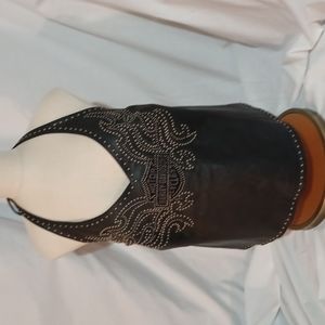 Harley-Davidson Women's Black leather halter top size 22W